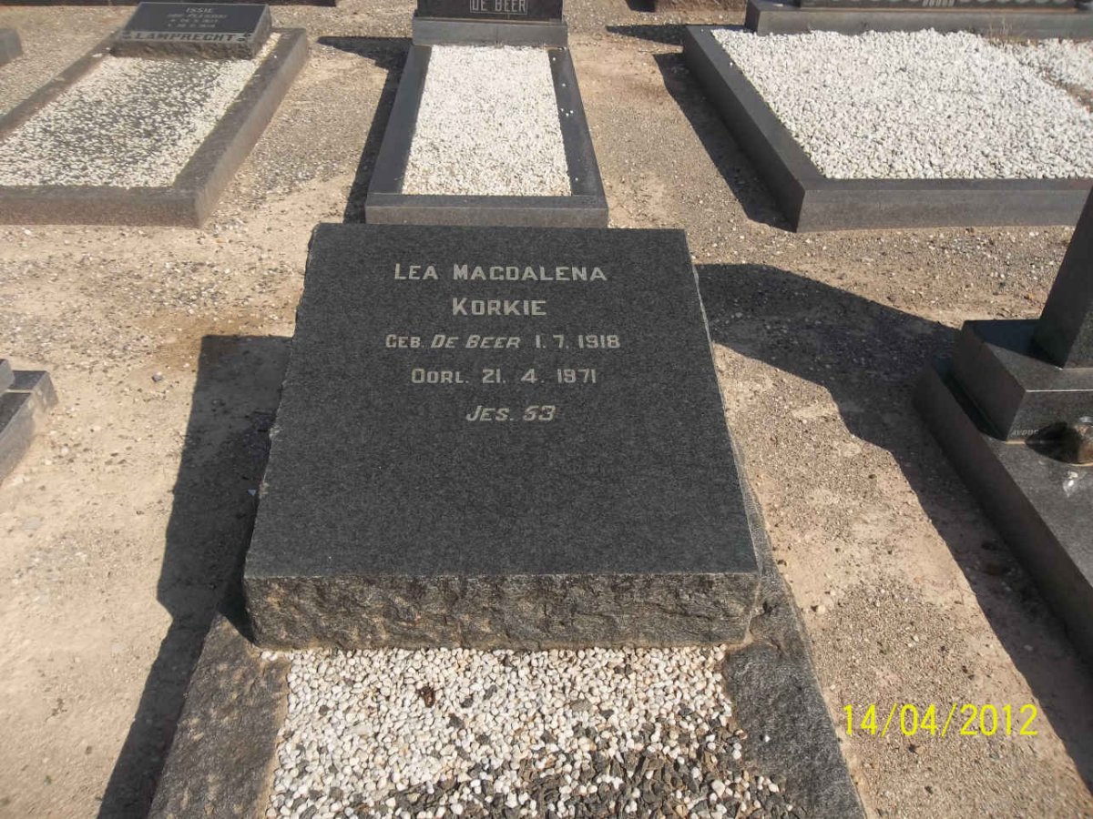 KORKIE Lea Magdalena nee DE BEER 1918-1971