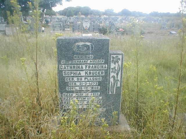 KRUGER Catharina Francina Sophia nee DU PLESSIS 1873-1940