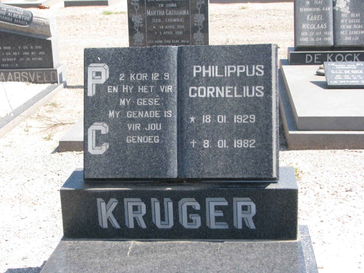 KRUGER Philippus Cornelius 1929-1982