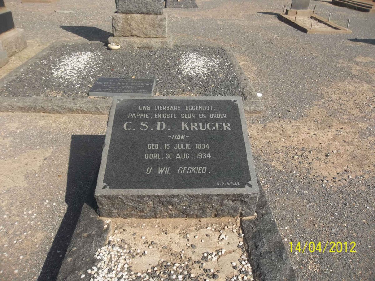 KRUGER C.S.D. 1894-1934