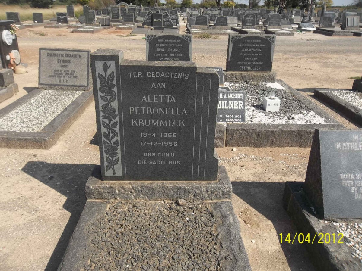 KRUMMECK Aletta Petronella 1866-1956