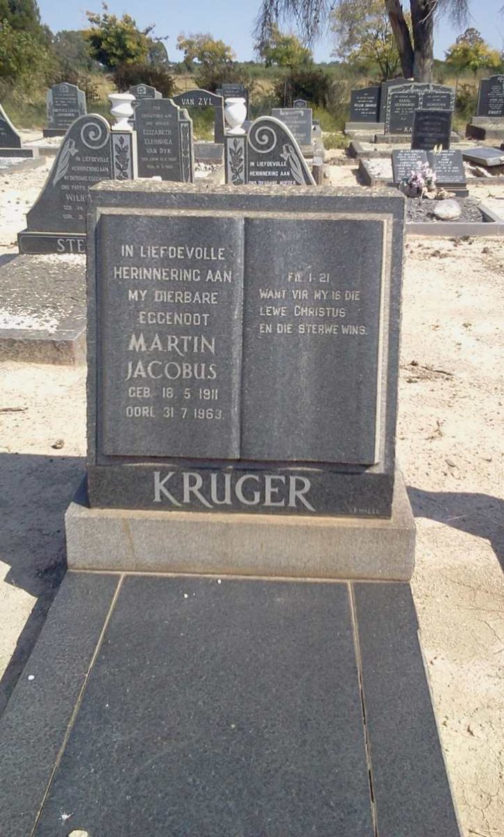 KRUGER Martin Jacobus 1911-1963