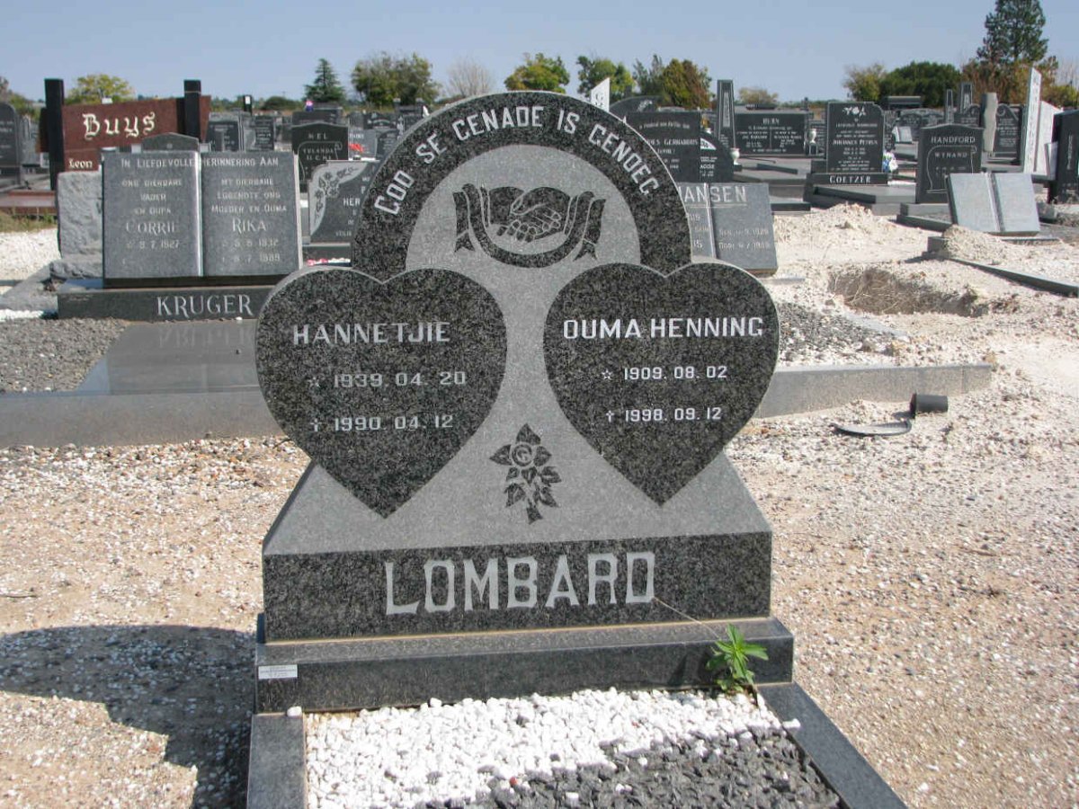 LOMBARD ? 1909-1998 :: LOMBARD Hannetjie 1939-1990