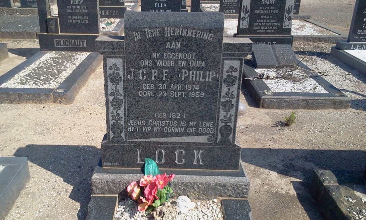 LOCK J.C.P.F. 1874-1959