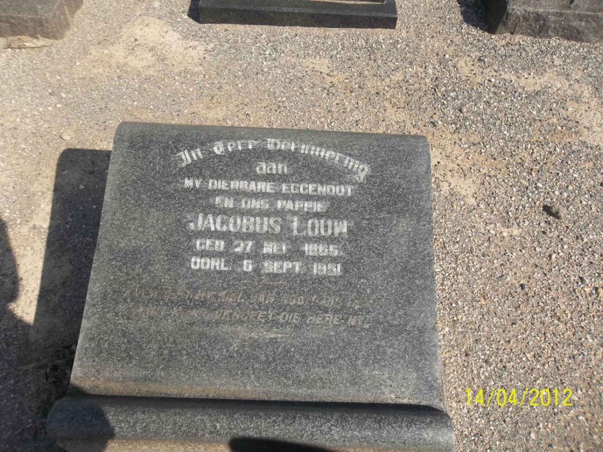 LOUW Jacobus 1865-1951