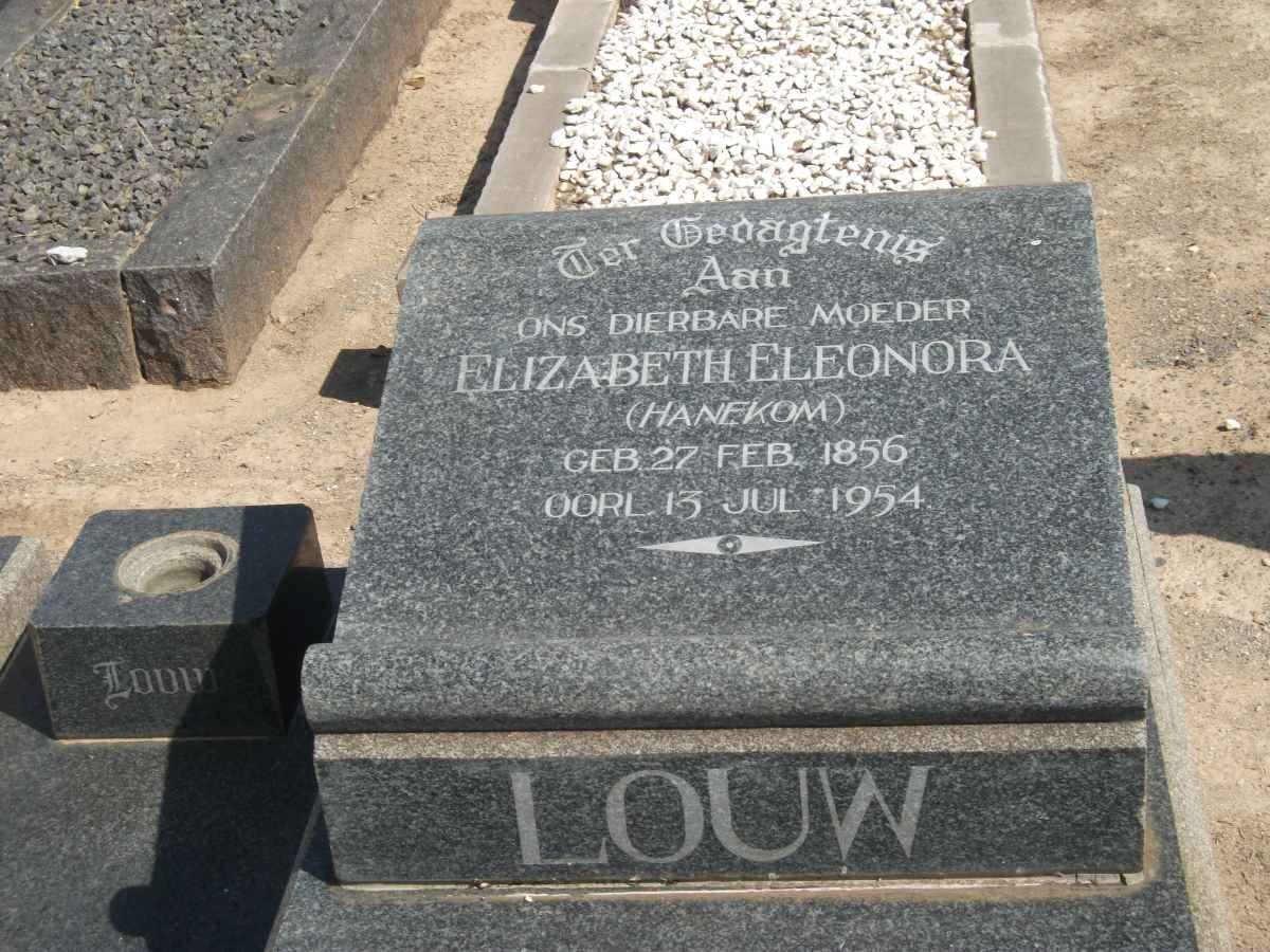 LOUW Elizabeth Eleonora nee HANEKOM 1856-1954