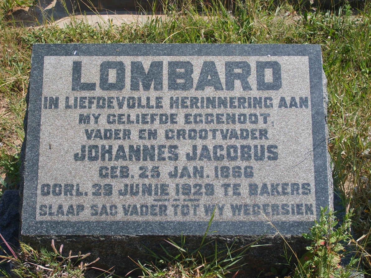 LOMBARD Johannes Jacobus 1866-1928