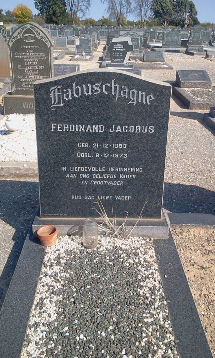 LABUSCHAGNE Ferdinand Jacobus 1893-1973