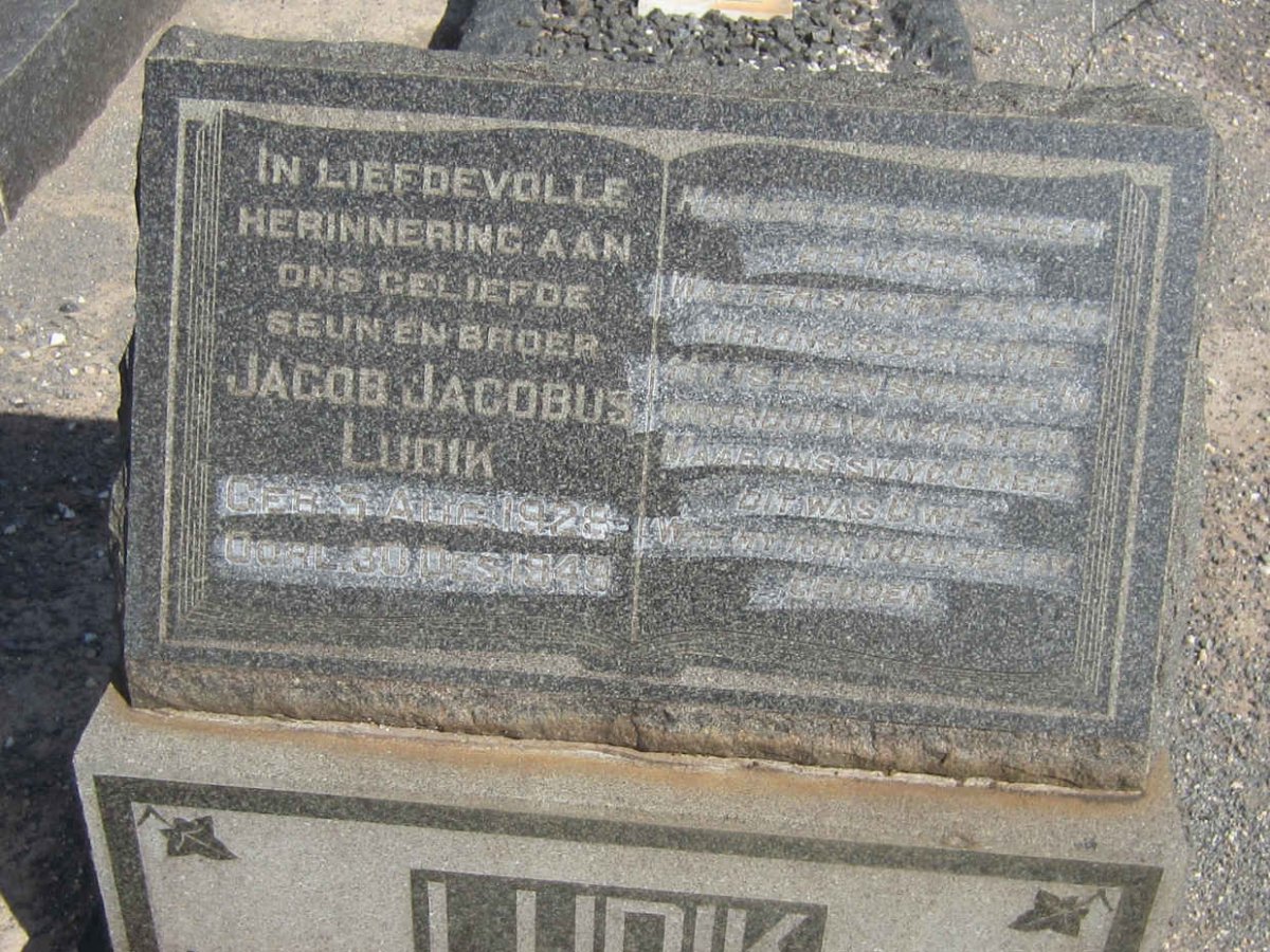LUDIK Jacob Jacobus 1928-1949