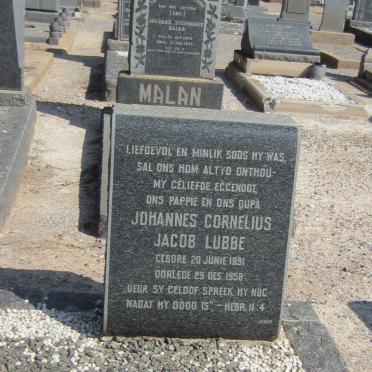 LUBBE Johannes Cornelius Jacob 1891-1958