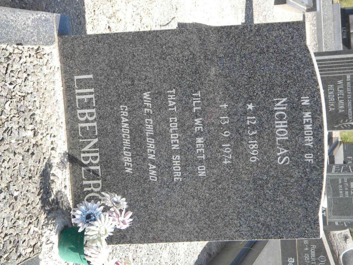 LIEBENBERG Nicholas 1896-1974