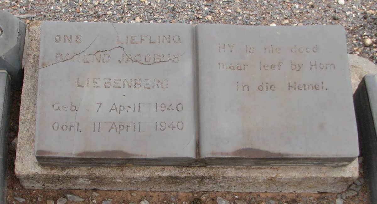 LIEBENBERG Barend Jacobus 1940-1940