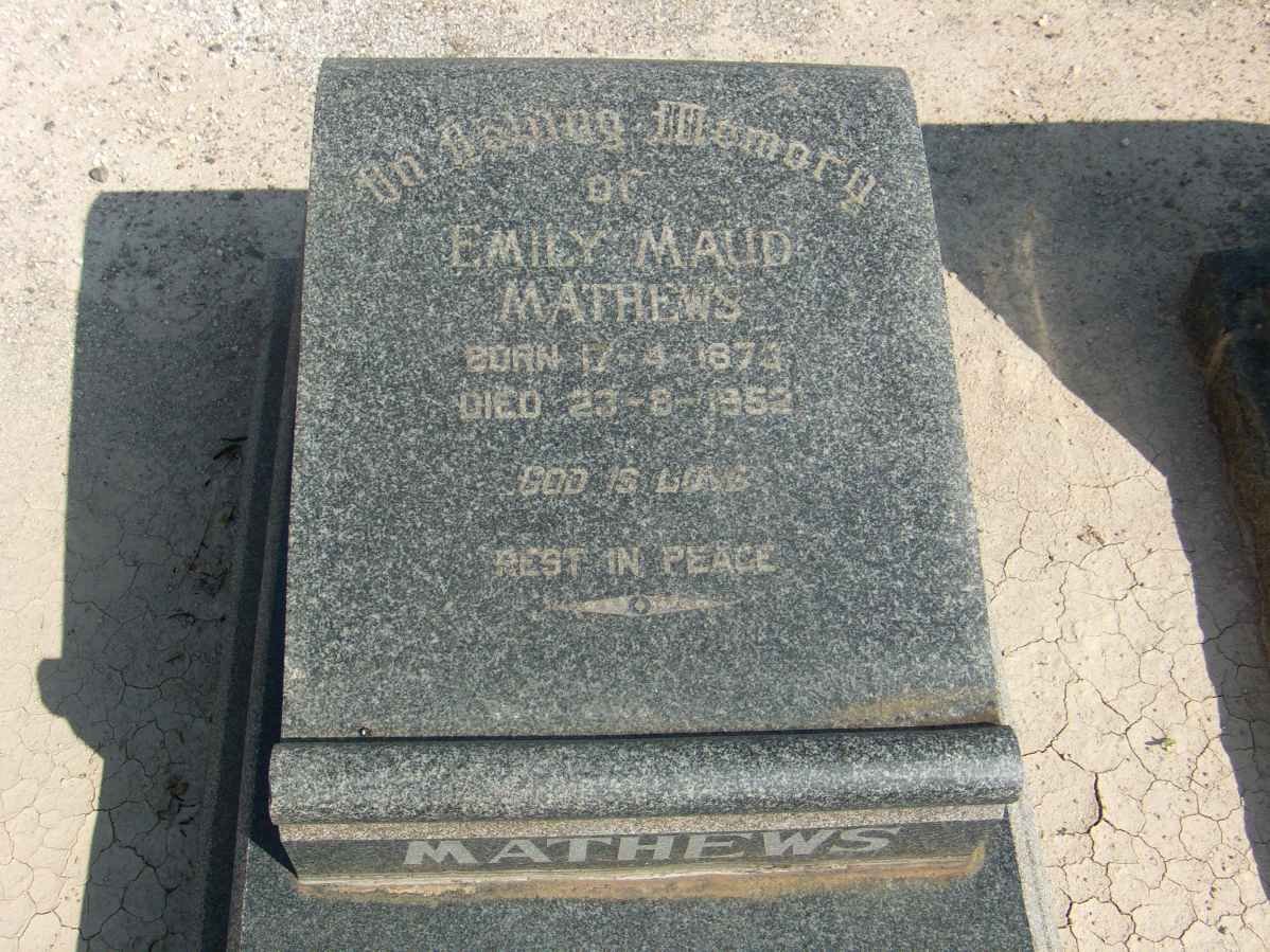 MATTHEWS Emily Maude 1873-1952