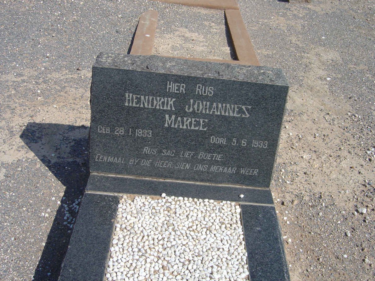 MAREE Hendrik Johannes 1933-1933