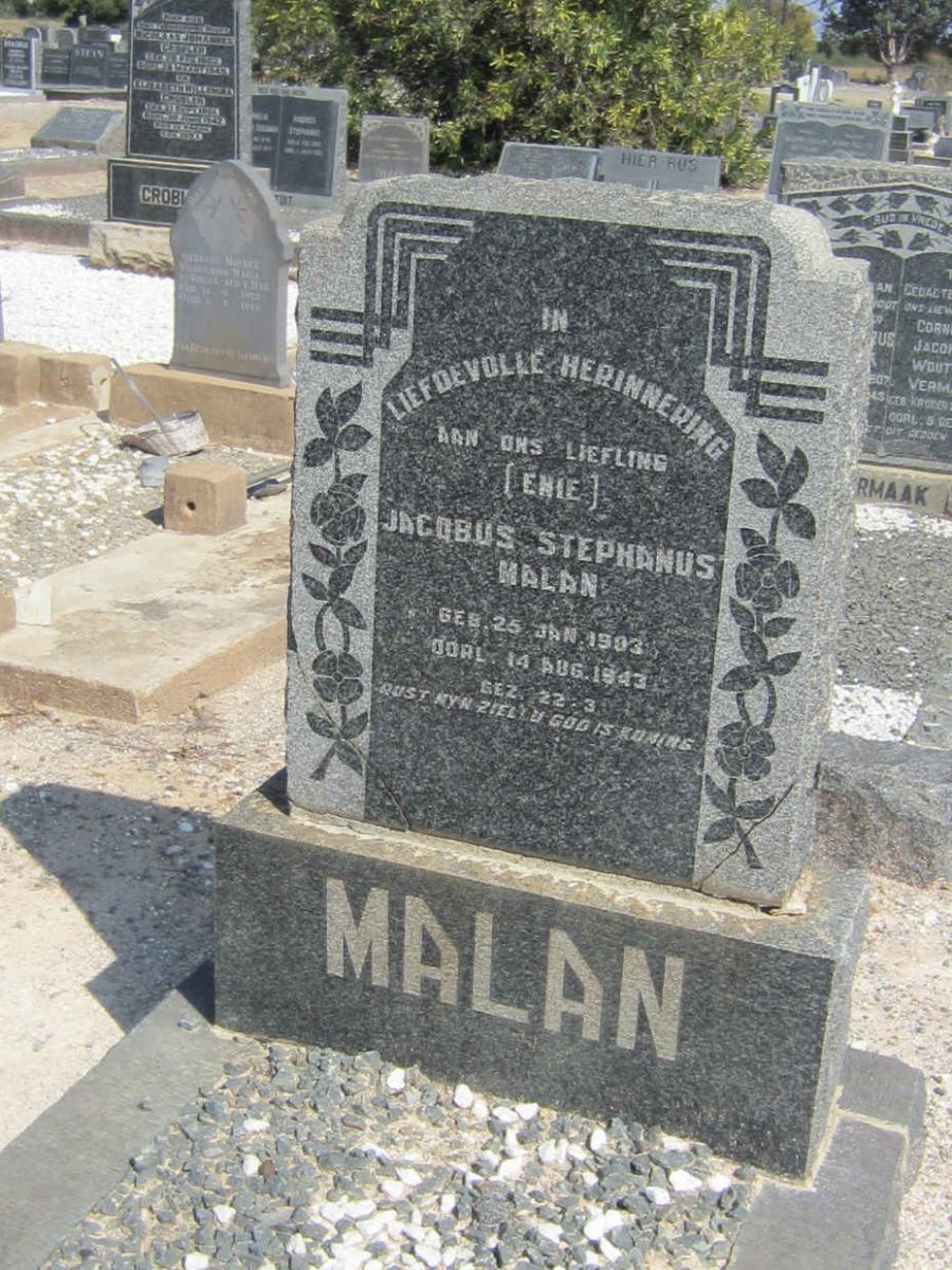 MALAN Jacobus Stephanus 1903-1943