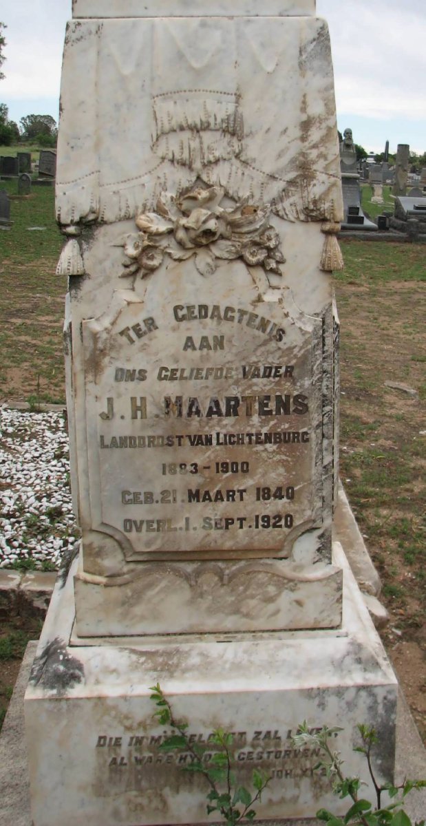 MAARTENS J.H. 1840-1920