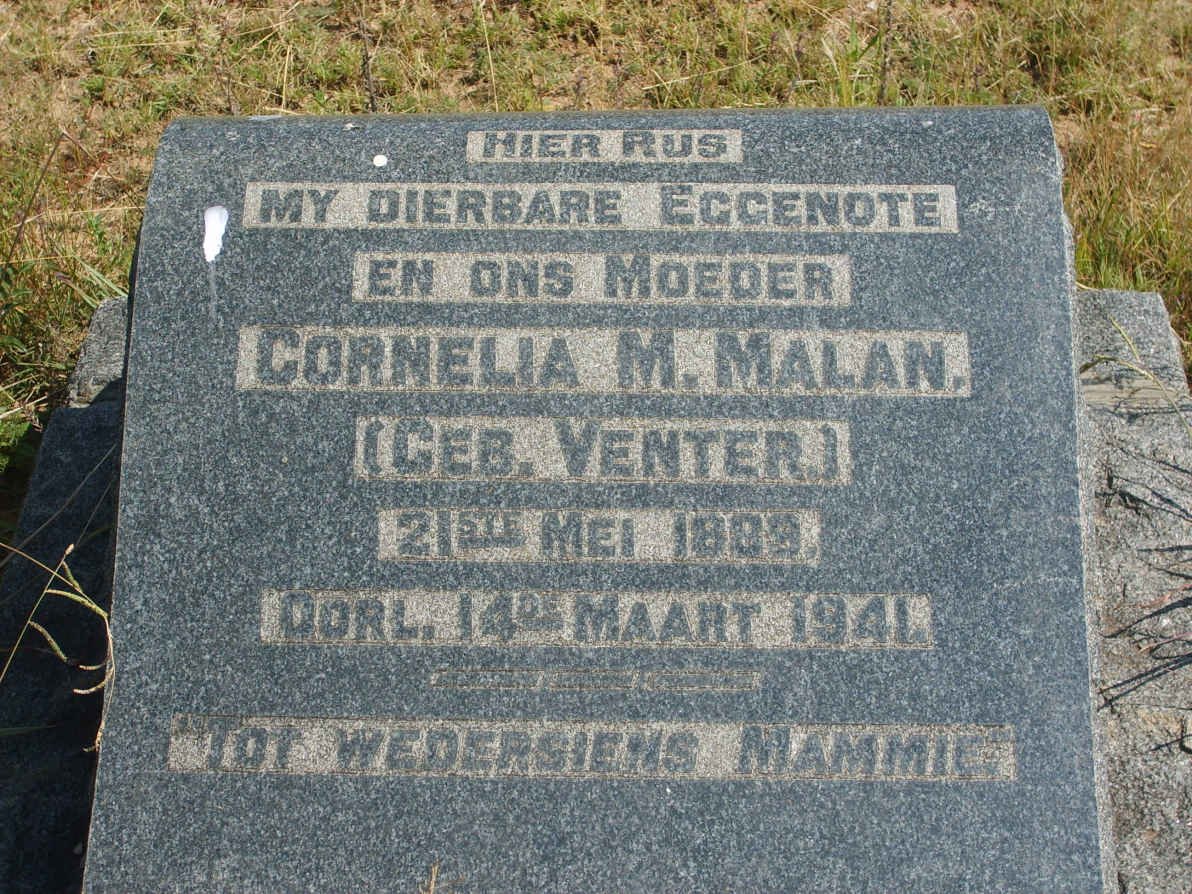 MALAN Cornelia M. nee VENTER 1889-1941