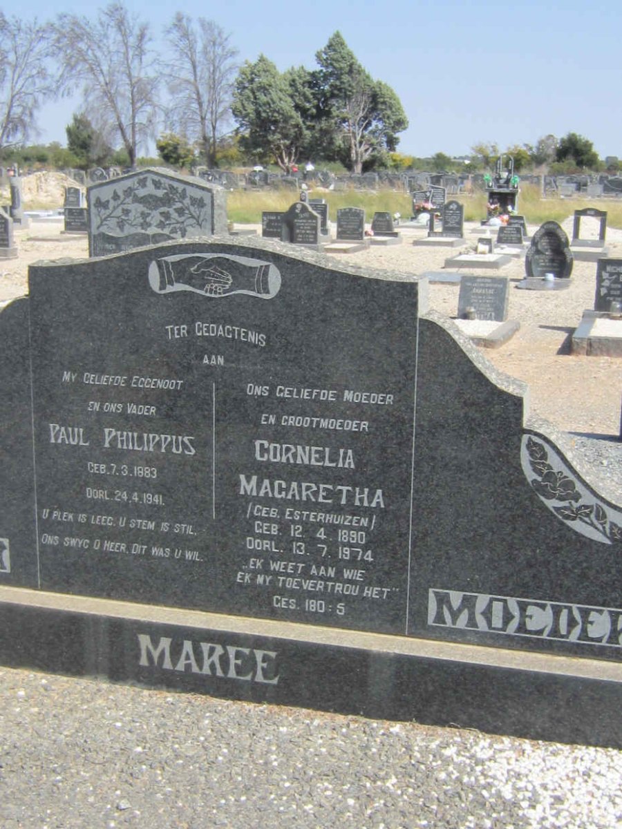 MAREE Cornelia Magaretha nee ESTERHUIZEN 1890-1974