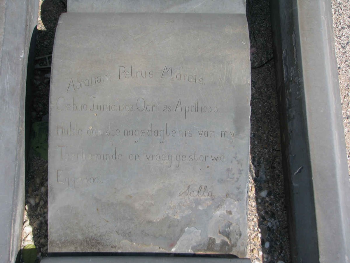 MARAIS Abraham Petrus 1903-1933