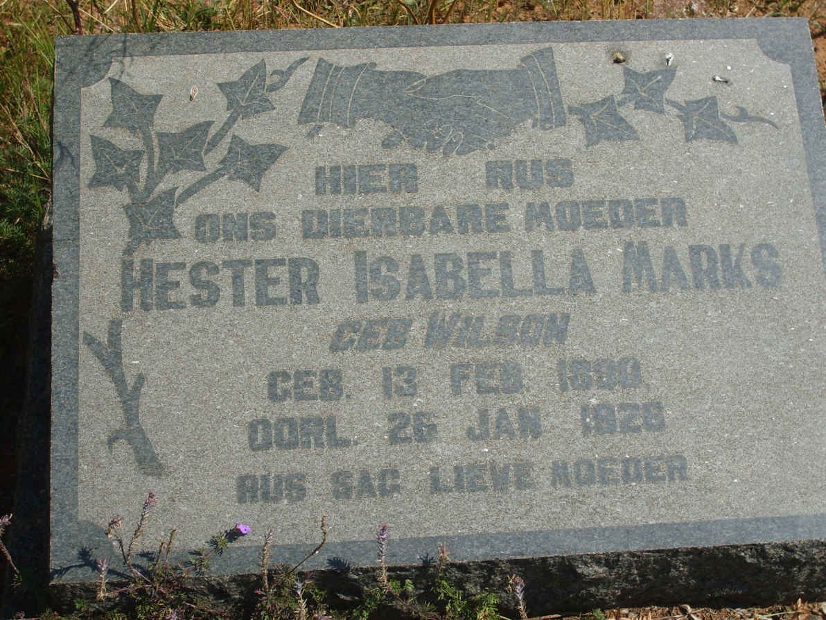 MARKS Hester Isabella nee WILSON 1889-1928