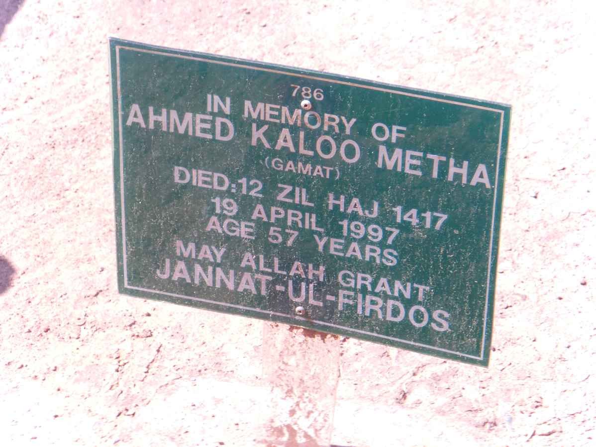 METHA Ahmed Kaloo -1997