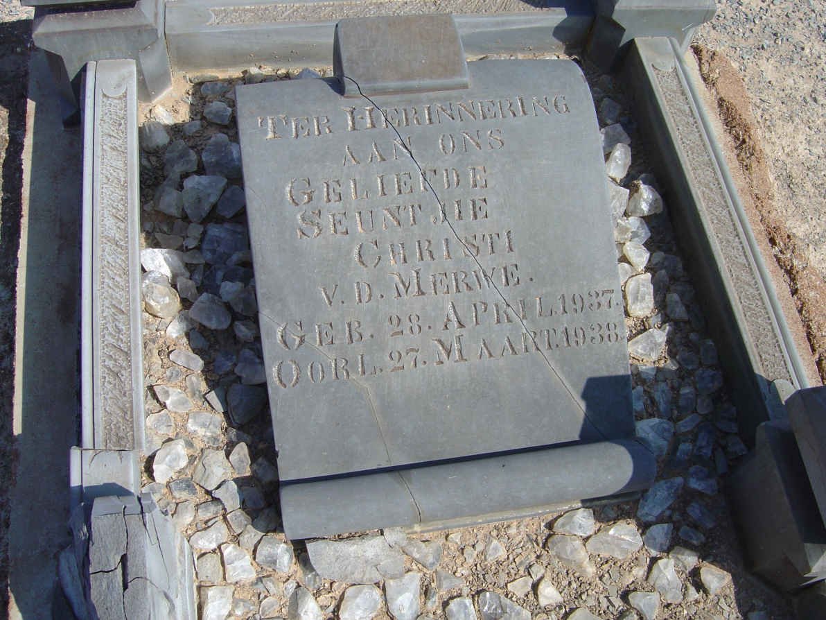 MERWE Christi, van der 1937-1938