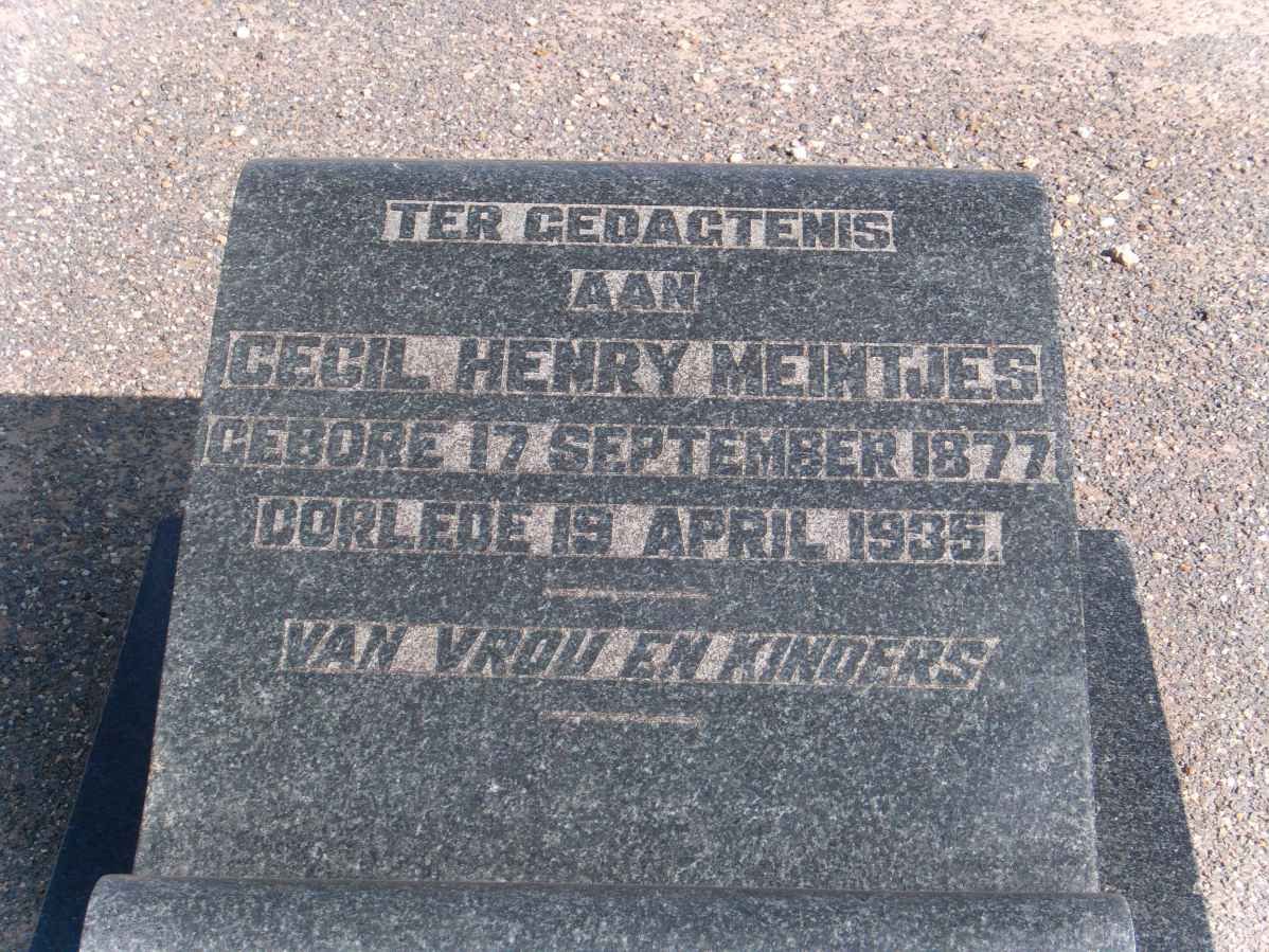 MEINTJES Cecil Henry 1877-1935