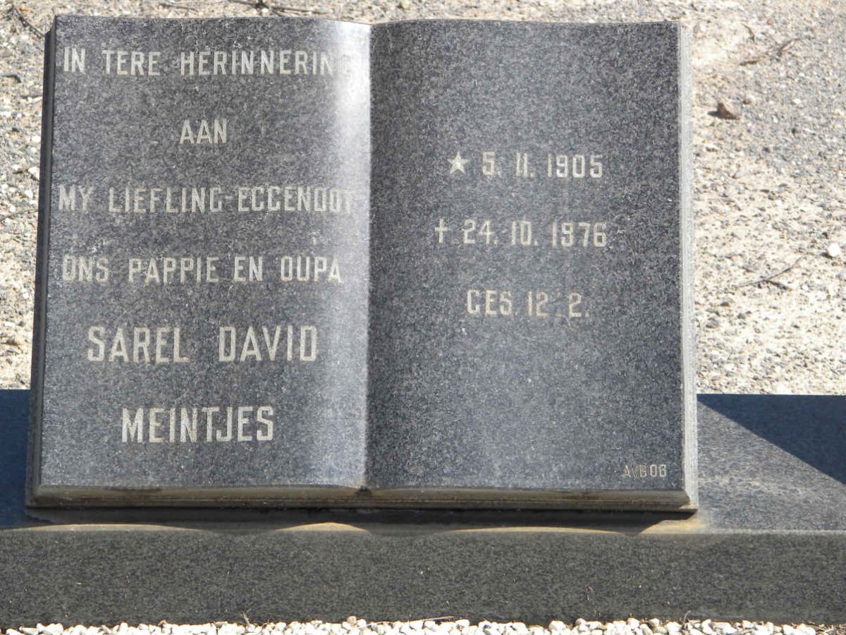 MEINTJES Sarel David 1905-1976