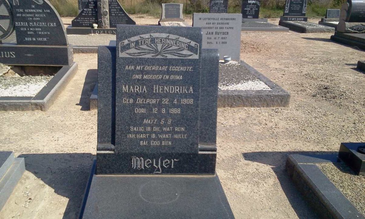 MEYER Maria Hendrika nee DELPORT 1908-1968