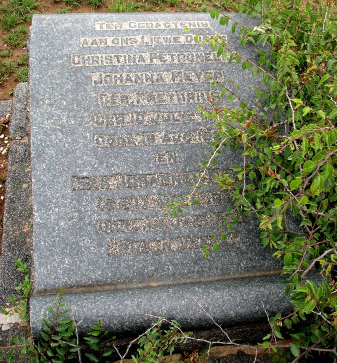 MEYER Izak Johannes ? &amp; Christina Petronella Johanna nee PRETORIUS ?-1926