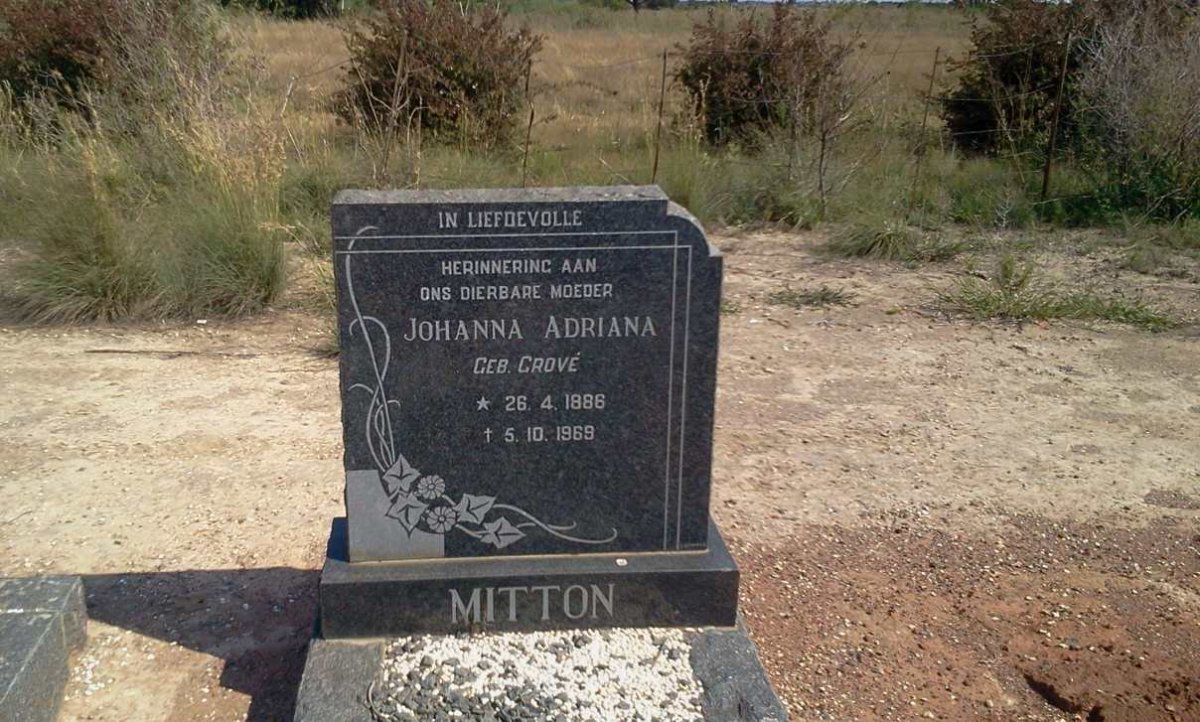 MITTON Johanna Adriana nee GROVÉ 1886-1969