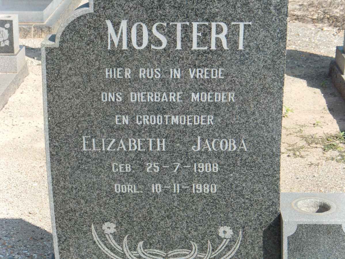 MOSTERT Elizabeth Jacoba 1908-1980