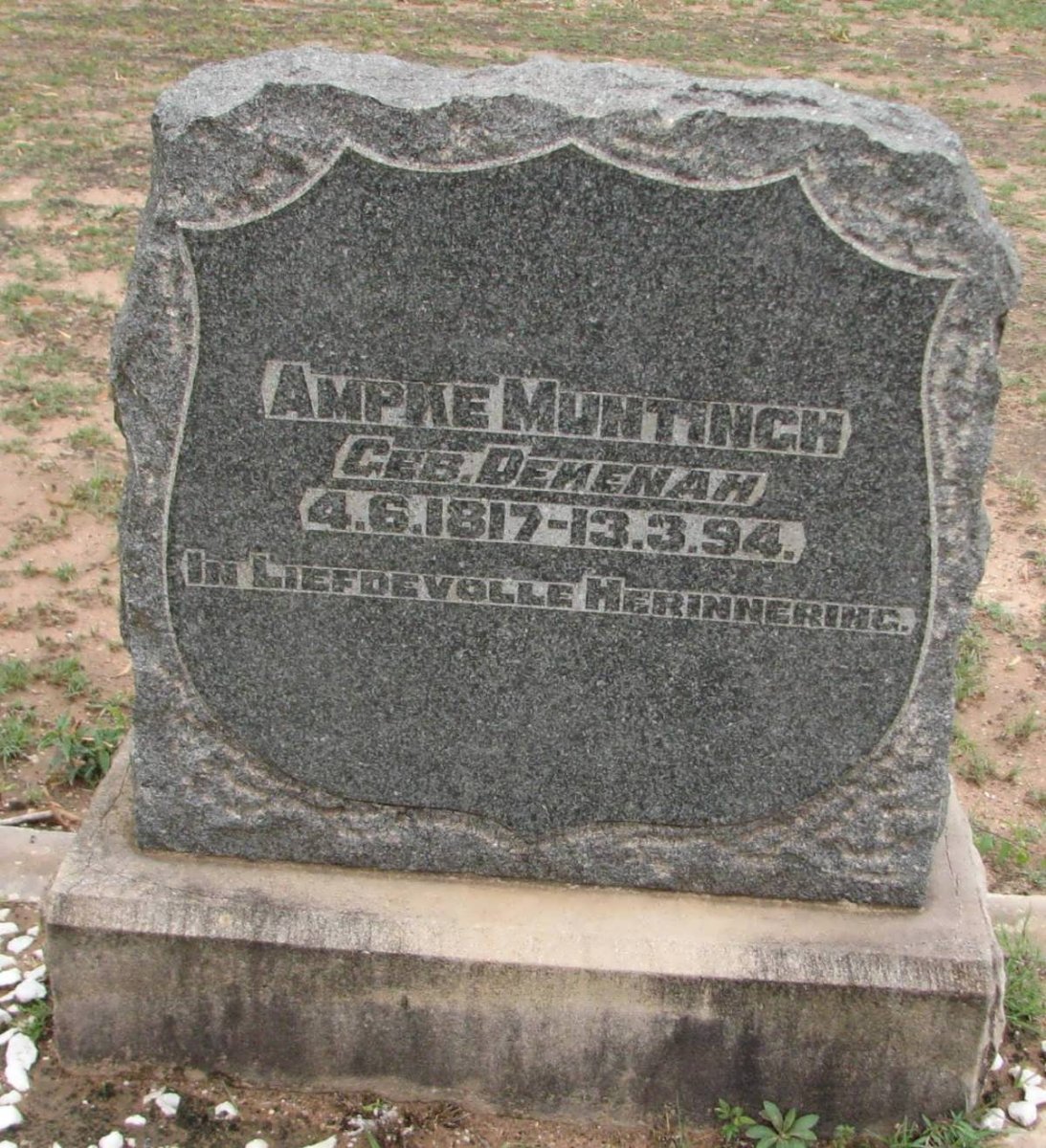 MUNTINGH Ampke nee DEKENAH 1817-1894