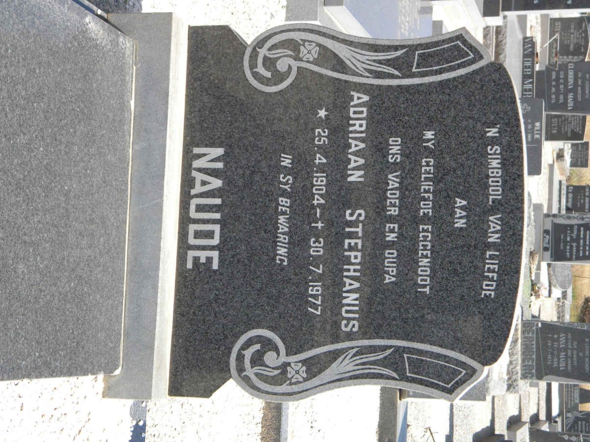NAUDE Adriaan Stephanus 1904-1977