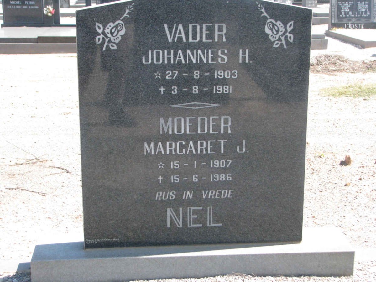 NEL Johannes H. 1903-1981 &amp; Margaret J. 1907-1986