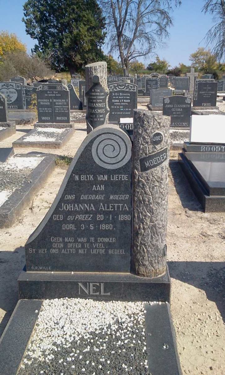 NEL Johanna Aletta nee DU PREEZ 1890-1960