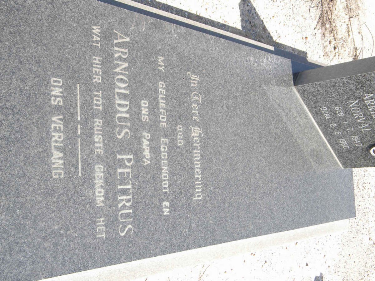 NORVAL Arnoldus Petrus 1940-1980