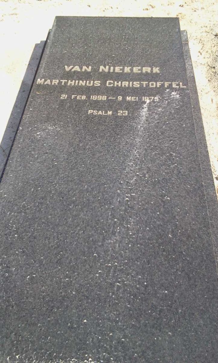 NIEKERK Marthinus Christoffel, van 1898-1975