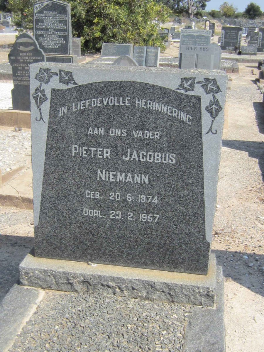 NIEMANN Pieter Jacobus 1874-1957