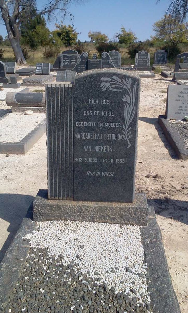 NIEKERK Margaretha Gertruida, van 1899-1963