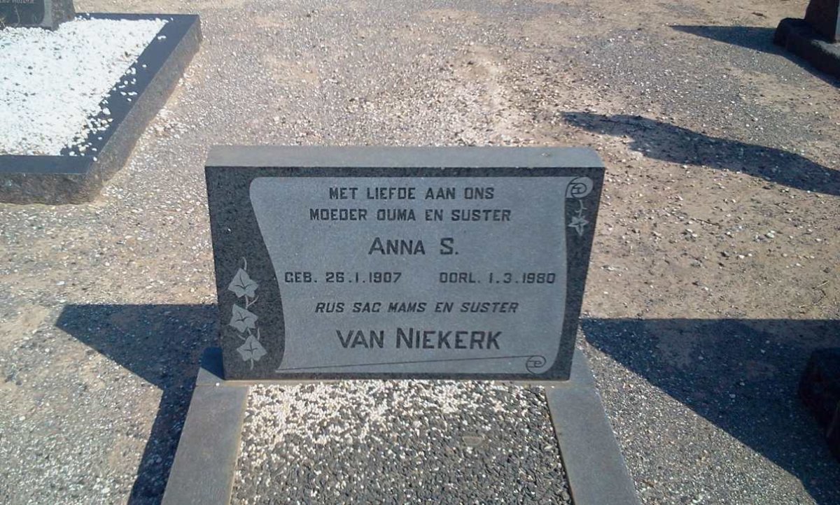 NIEKERK Anna S., van 1907-1980