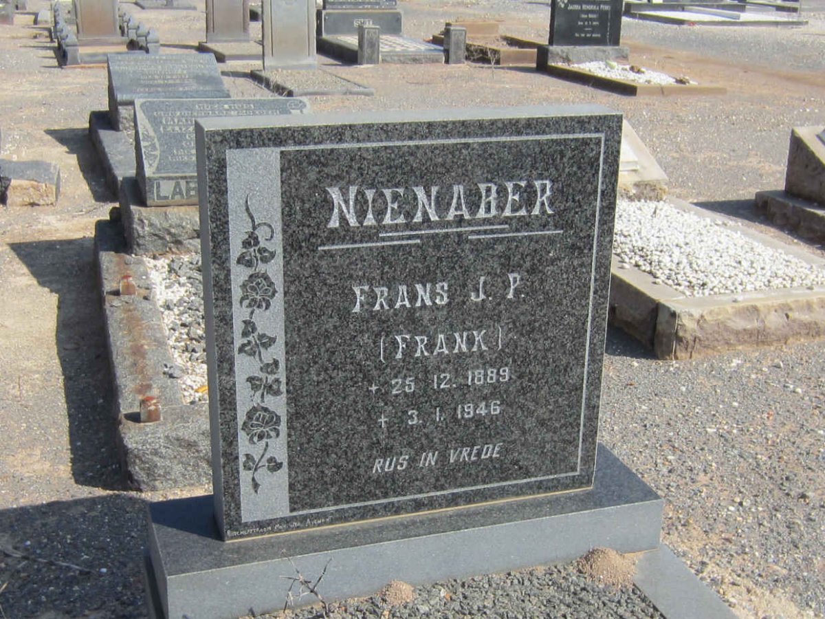 NIENABER Frans J.P. 1889-1946
