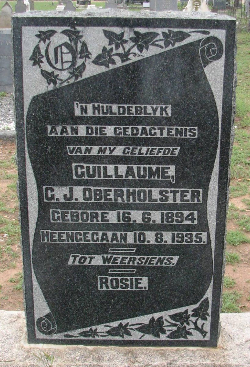 OBERHOLSTER Guillaume G.J. 1894-1935