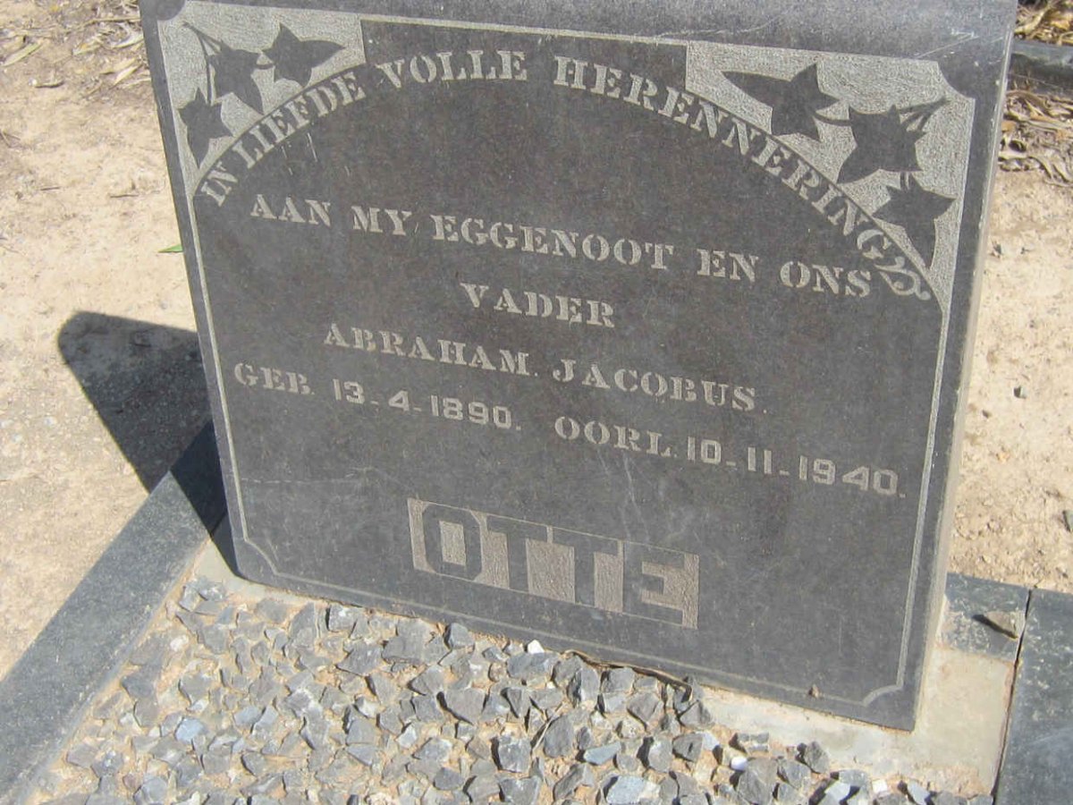 OTTE Abraham Jacobus 1890-1940