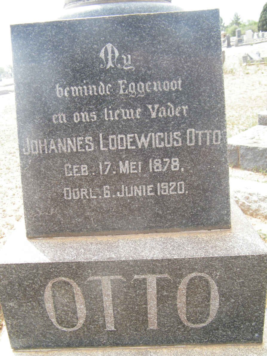 OTTO Johannes Lodewicus 1878-1920 :: OTTO Hennie -1920