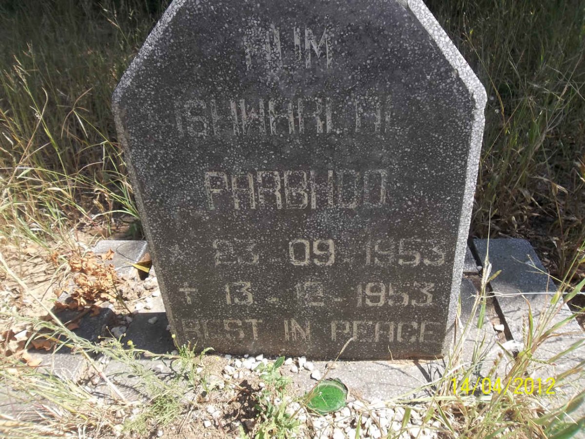 PARBHOO I. Ishwarlal 1953-1953