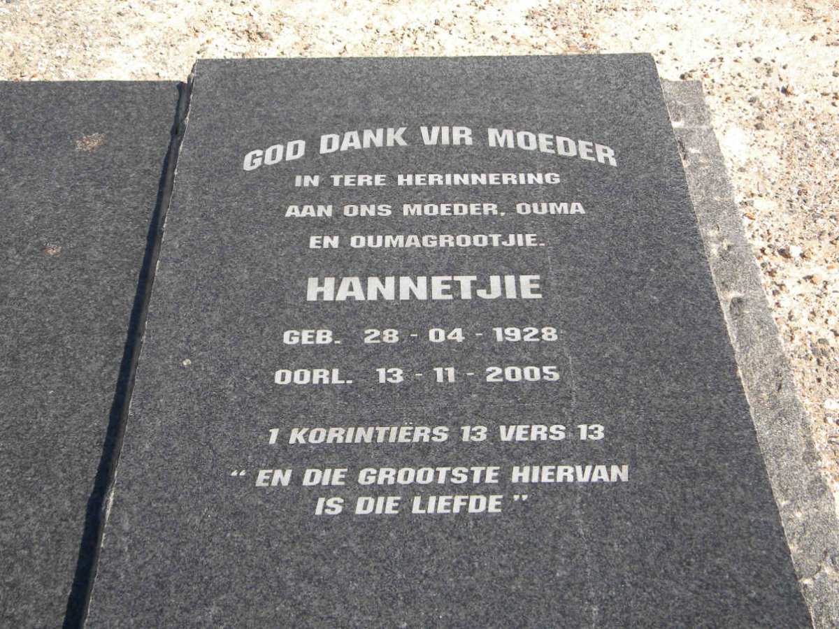 PARKIN Hannetjie 1928-2005