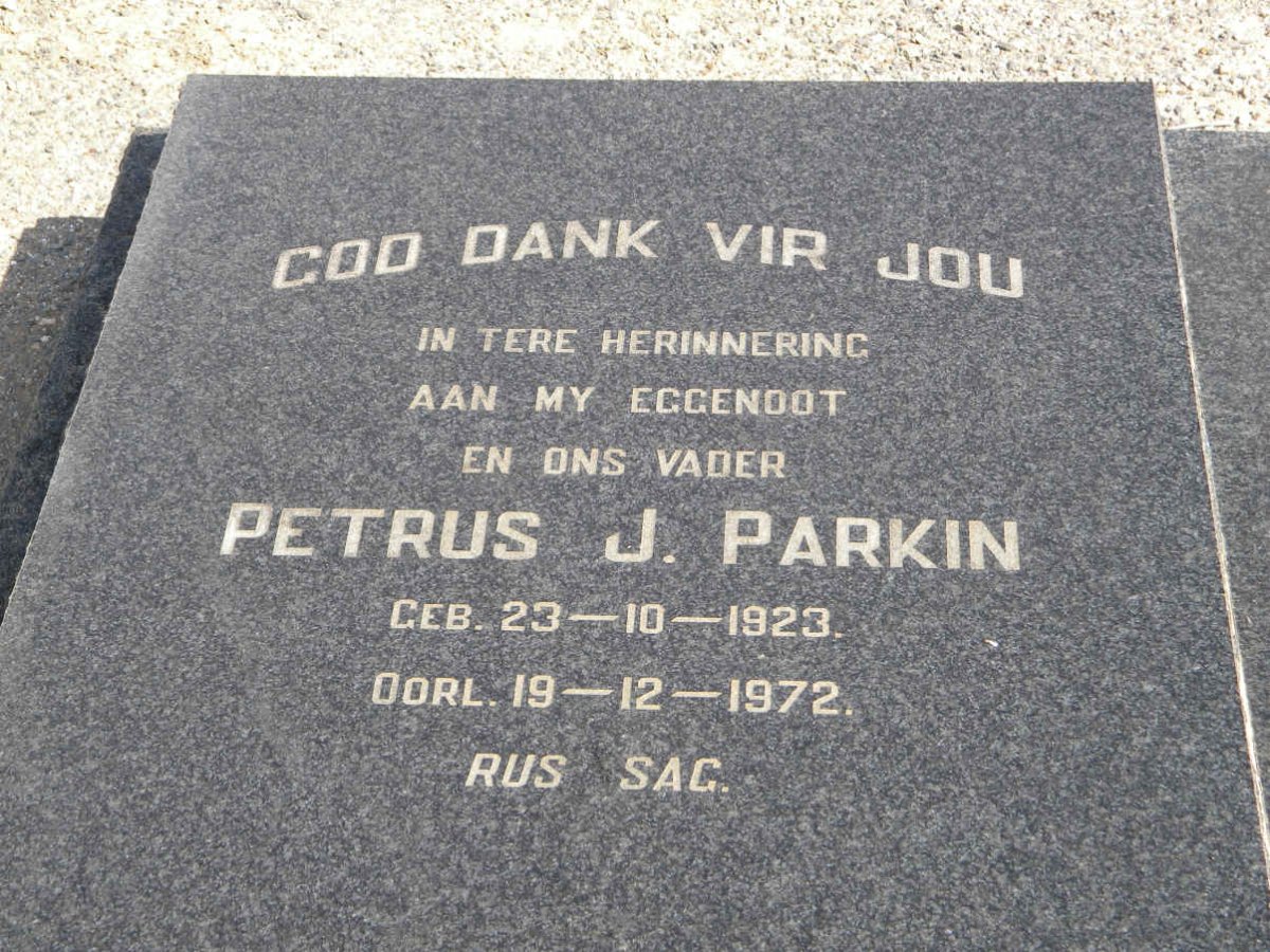 PARKIN Petrus J. 1923-1972