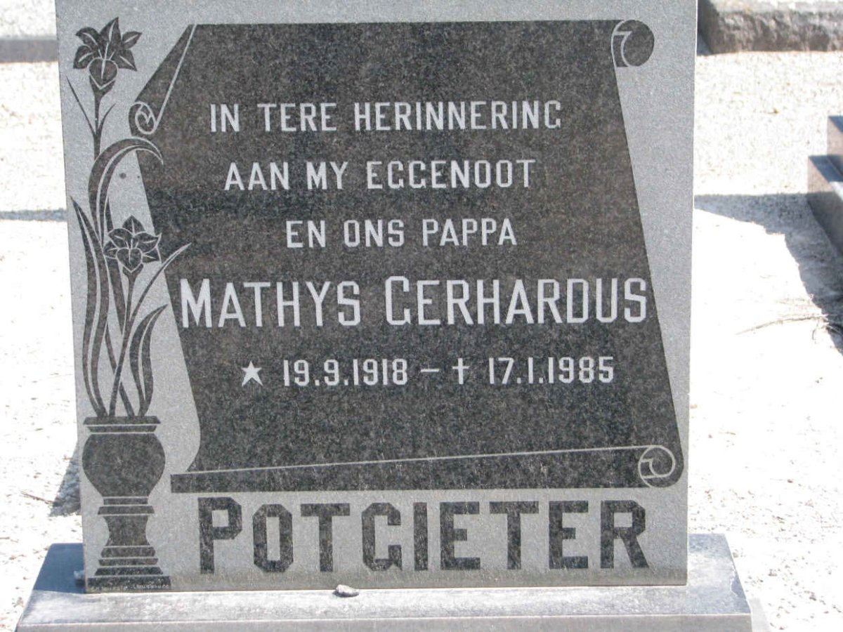 POTGIETER Mathys Gerhardus 1918-1985
