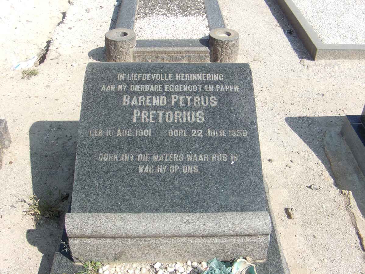 PRETORIUS Barend Petrus 1901-1958